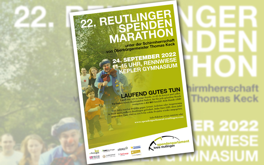 Save the Date – 22. Reutlinger Spendenmarathon am 24.09.22